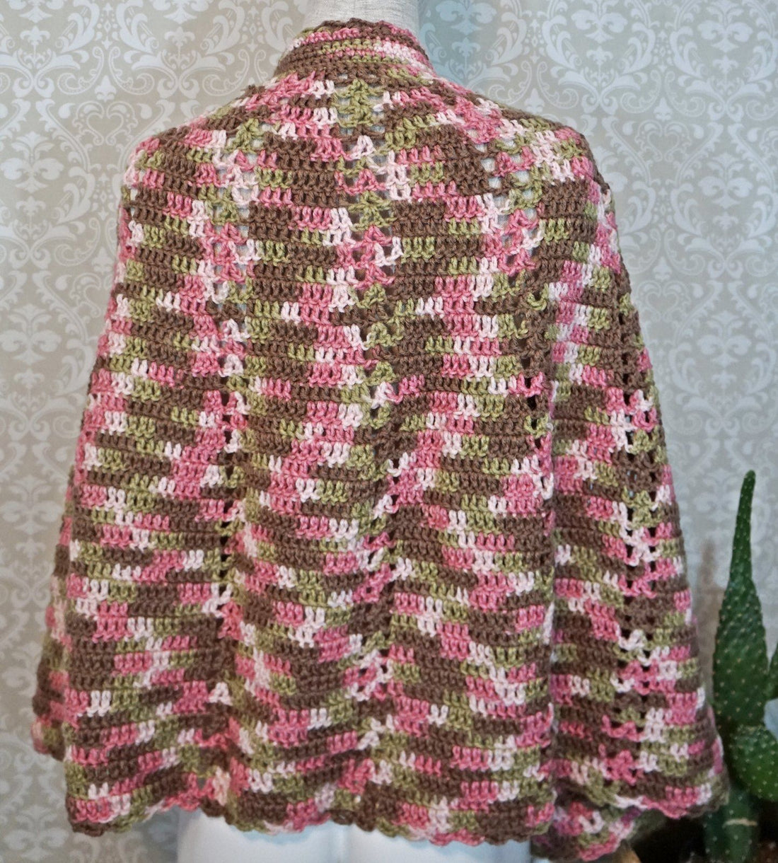 Vintage Marled Handknit Sweater Cape-closiTherapi | vinTage
