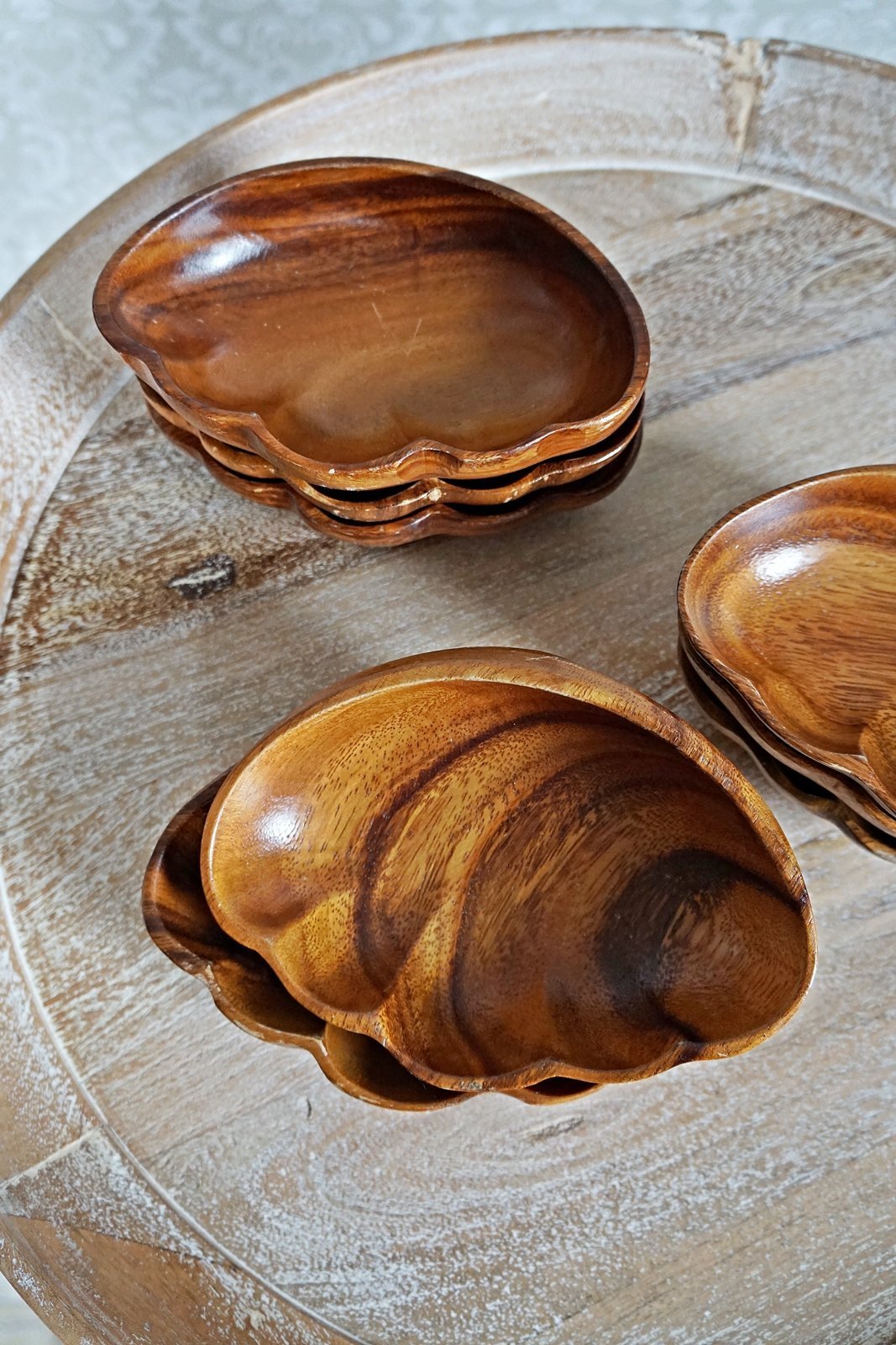 Vintage Mid Century Retro Clam Shell Bowl Set-closiTherapi | vinTage