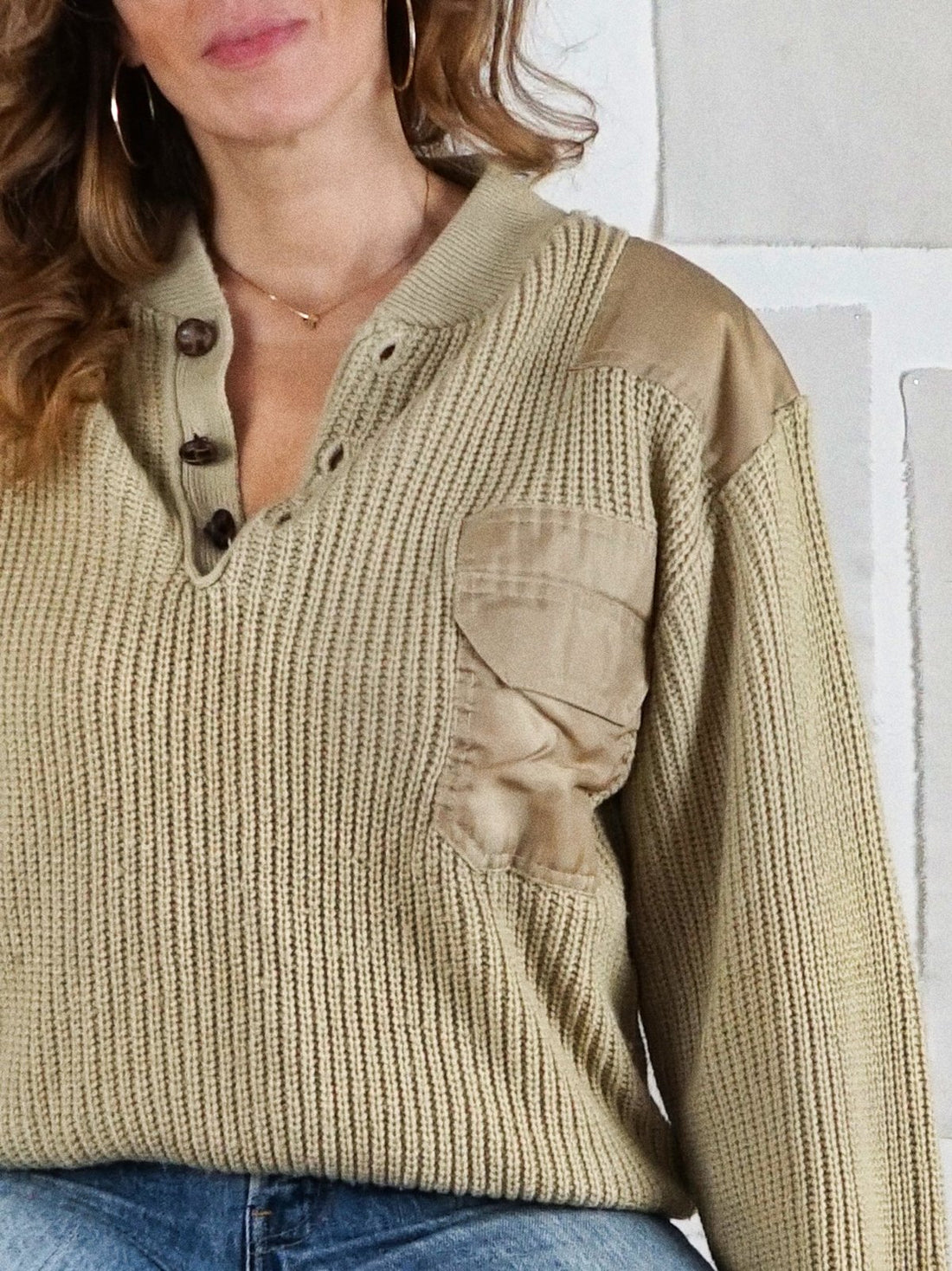 Vintage Military Henley Sweater-closiTherapi | vinTage