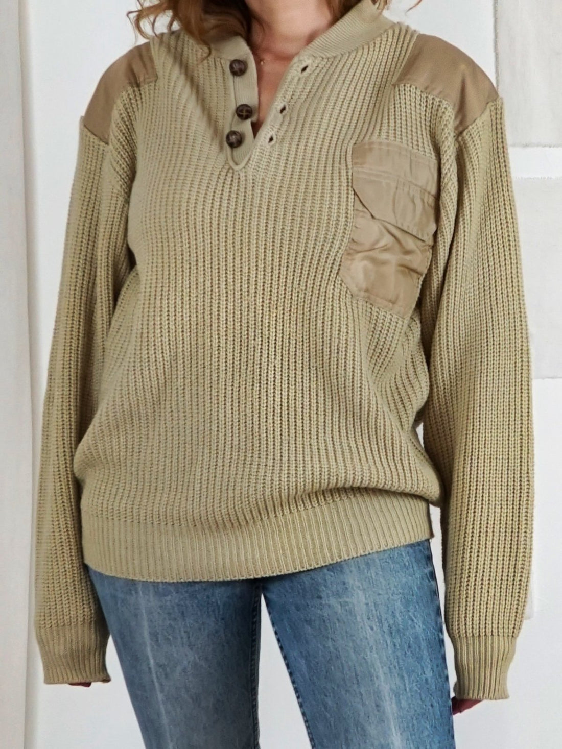 Vintage Military Henley Sweater-closiTherapi | vinTage