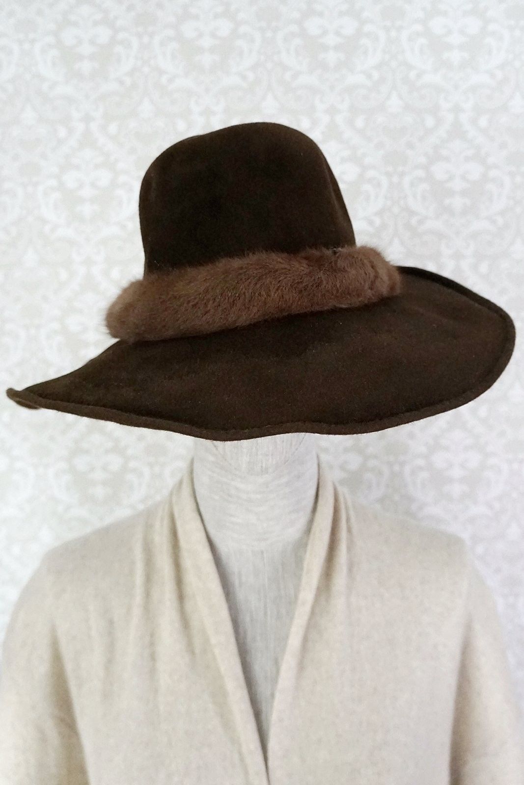 Vintage Mink Trim Handmade Felted Fedora-closiTherapi | vinTage