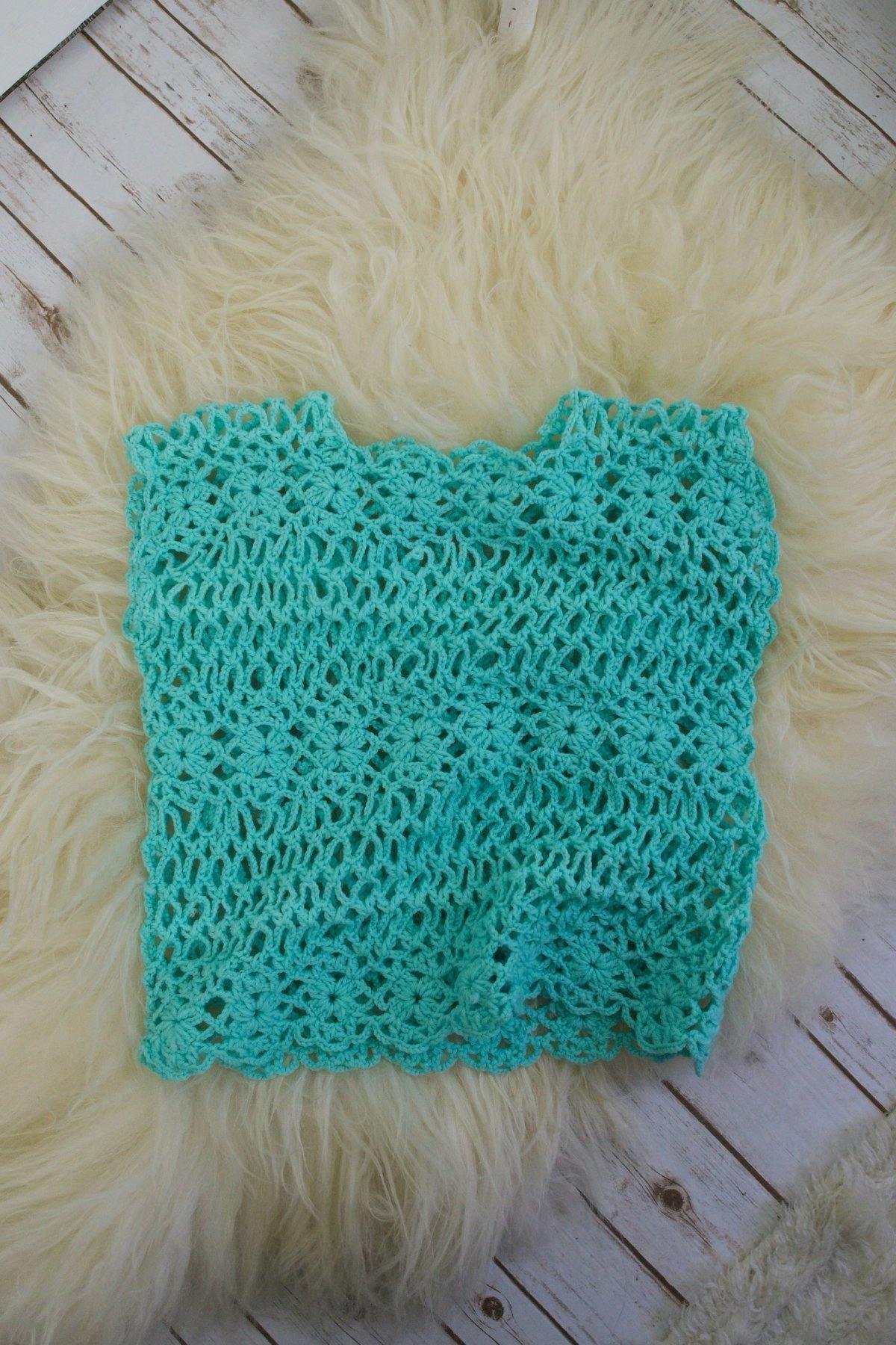Vintage Mint Green Crochet Knit Top-closiTherapi | vinTage