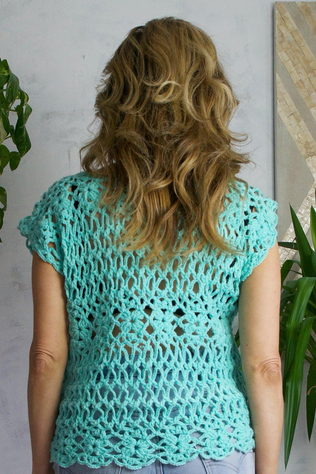 Vintage Mint Green Crochet Knit Top-closiTherapi | vinTage