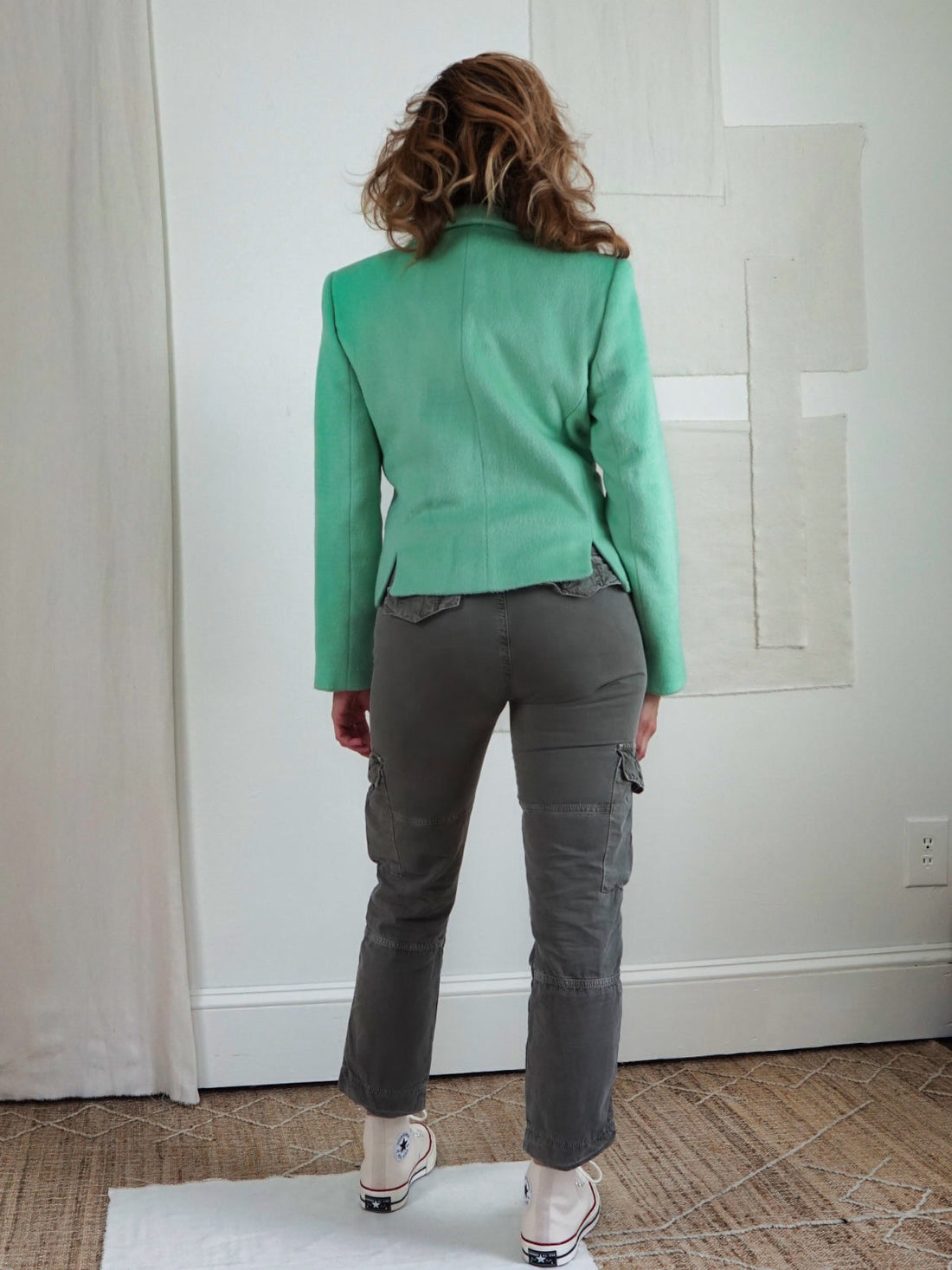 Vintage Mint Green Cropped Jacket-closiTherapi | vinTage