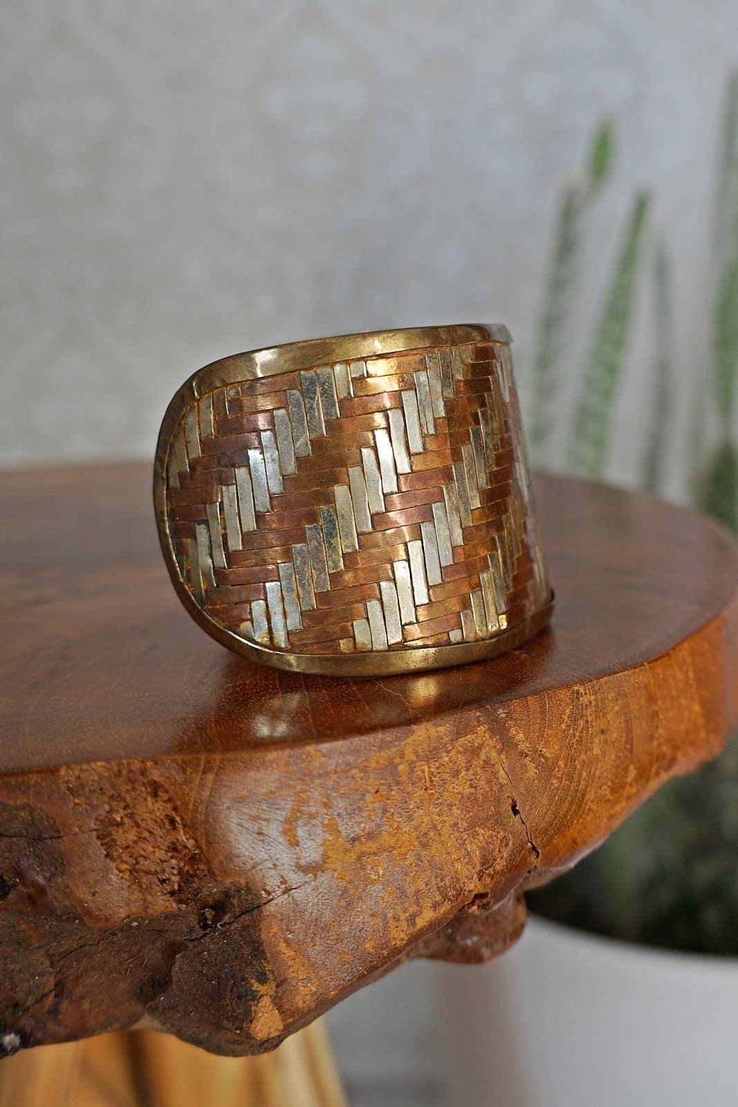 Vintage Mixed Metals Woven Cuff Bracelet-closiTherapi | vinTage