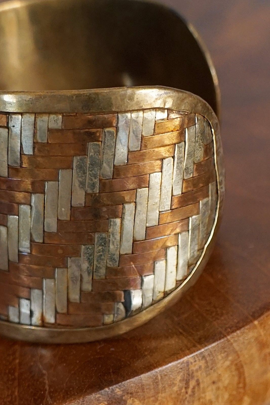 Vintage Mixed Metals Woven Cuff Bracelet-closiTherapi | vinTage