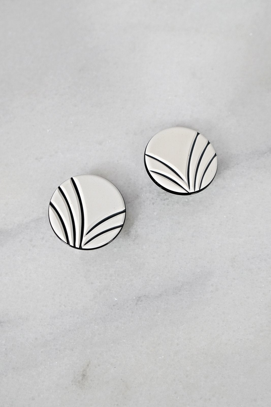 Vintage Modernist Circle Earrings-closiTherapi | vinTage