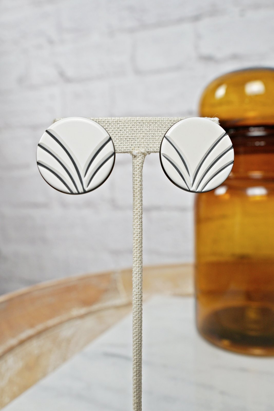 Vintage Modernist Circle Earrings-closiTherapi | vinTage