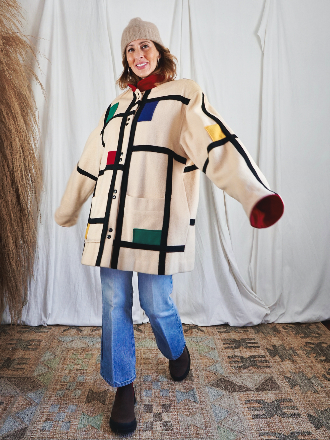 Vintage Mondrian Patchwork Coat-closiTherapi | vinTage