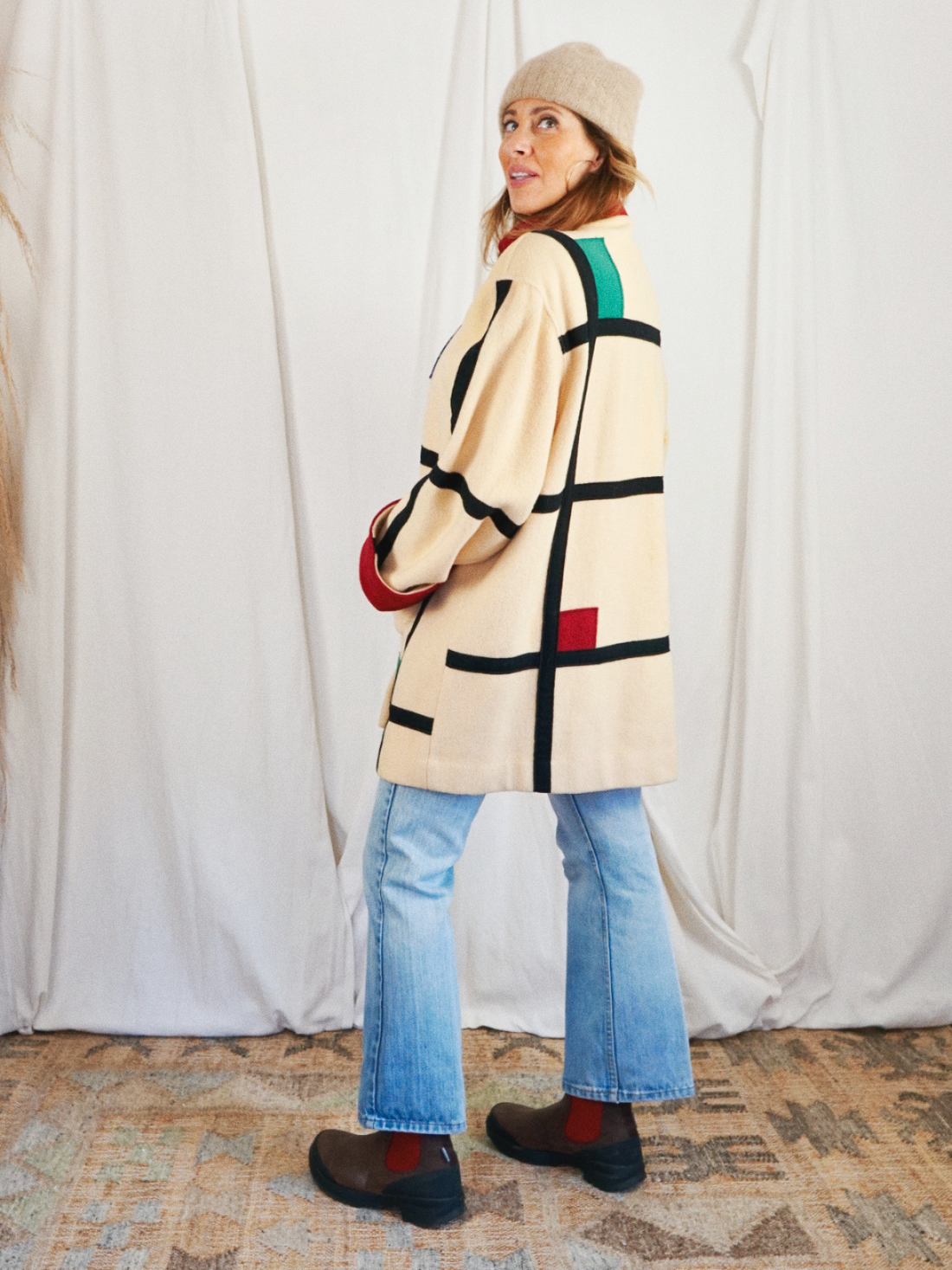 Vintage Mondrian Patchwork Coat-closiTherapi | vinTage