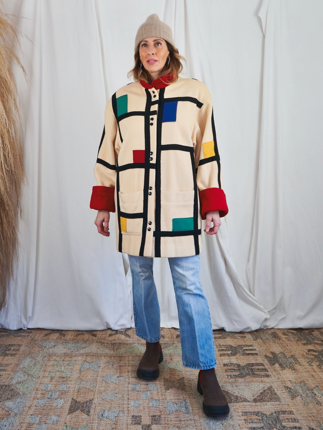 Vintage Mondrian Patchwork Coat-closiTherapi | vinTage