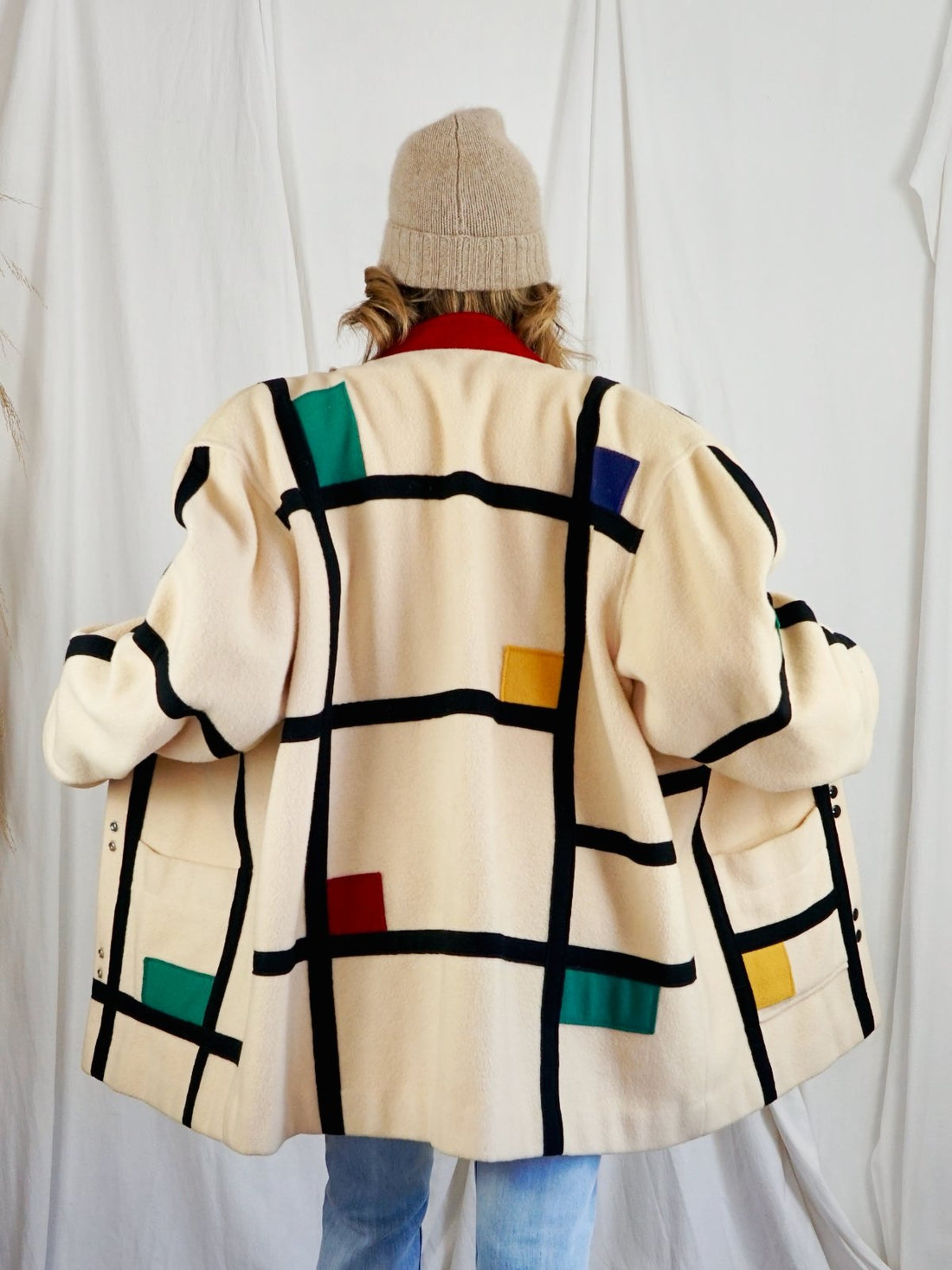 Vintage Mondrian Patchwork Coat-closiTherapi | vinTage