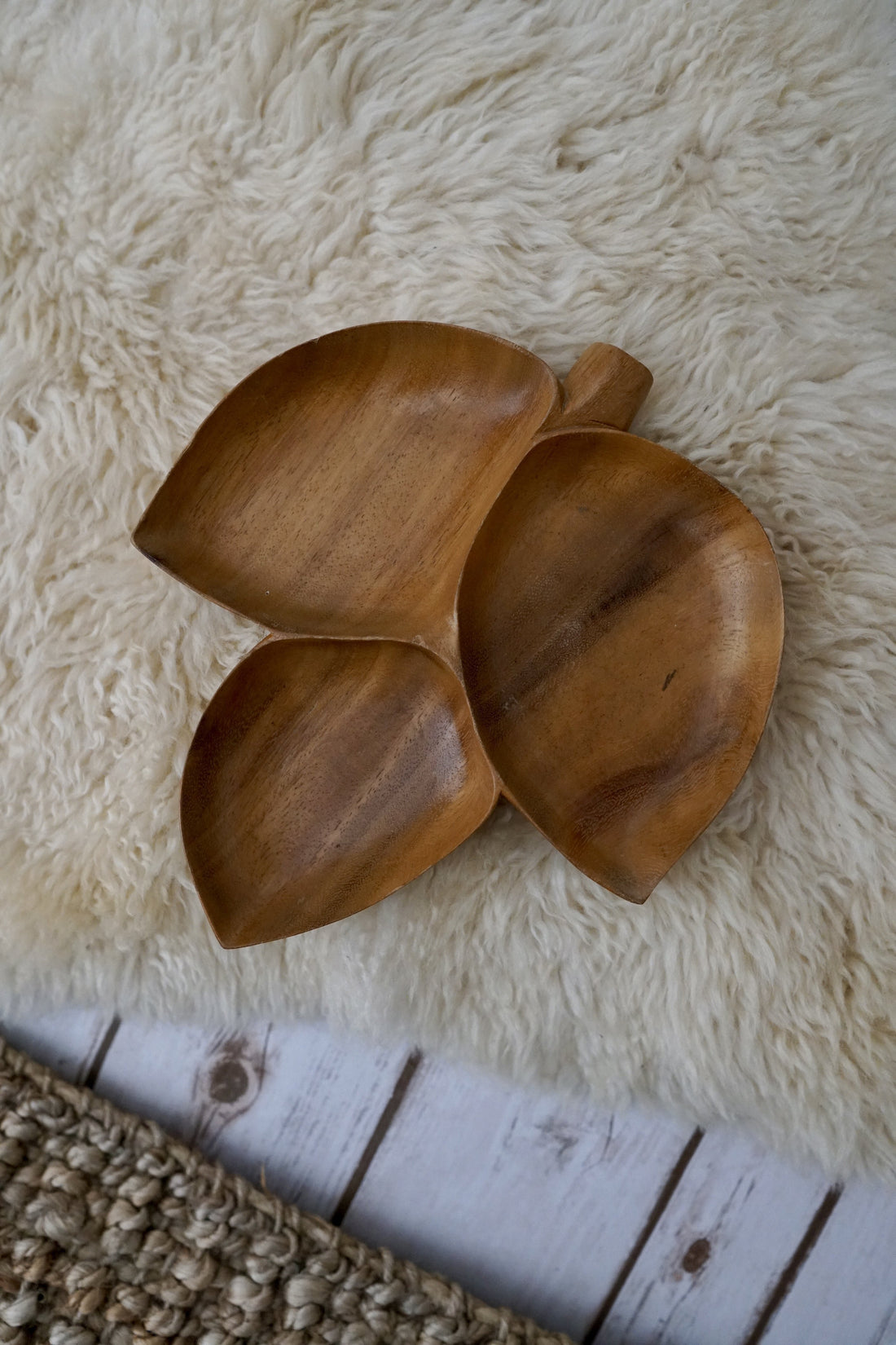Vintage Monkeypod Wood Trinket Tray-closiTherapi | vinTage