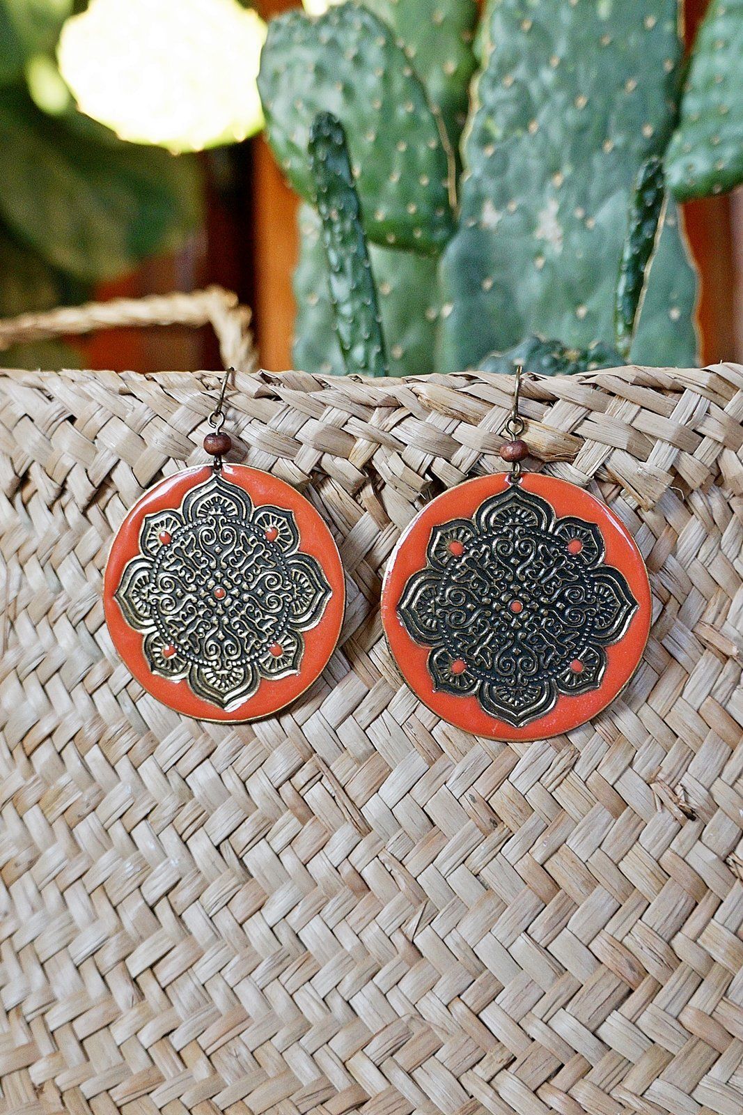 Vintage Moroccan Medallion Disc Earrings-closiTherapi | vinTage