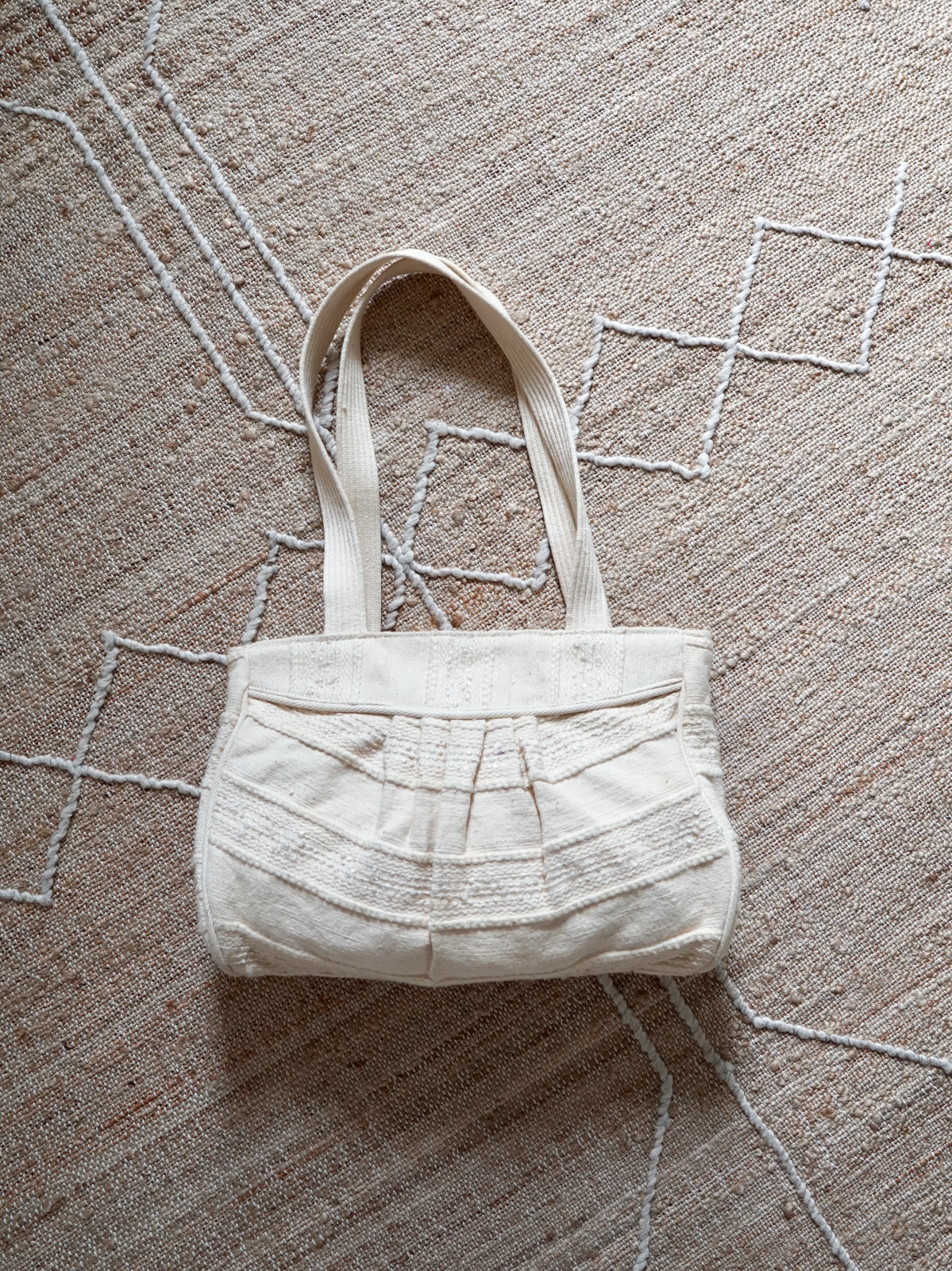 Vintage Natural Woven Textile Bag-closiTherapi | vinTage