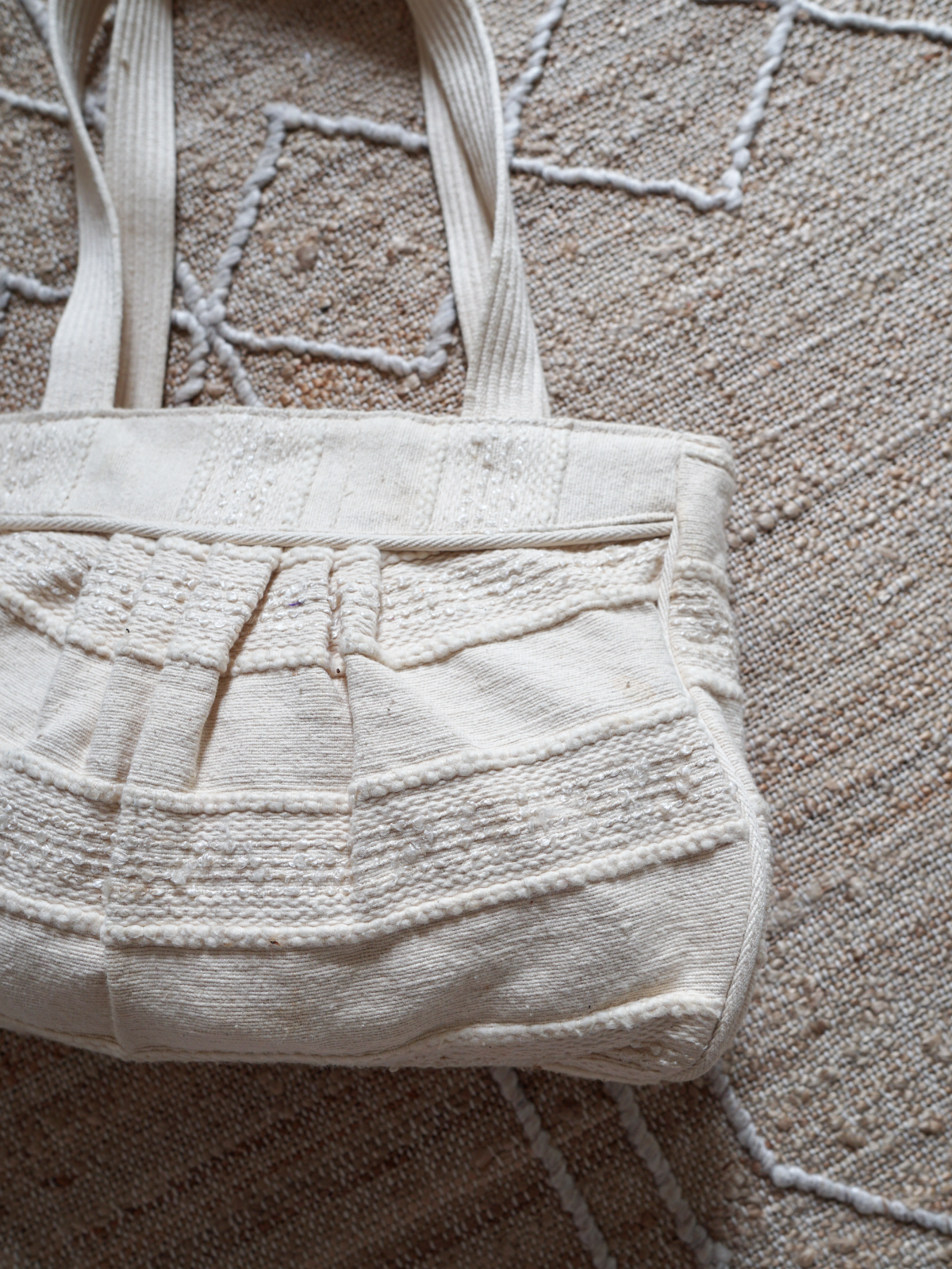Vintage Natural Woven Textile Bag-closiTherapi | vinTage