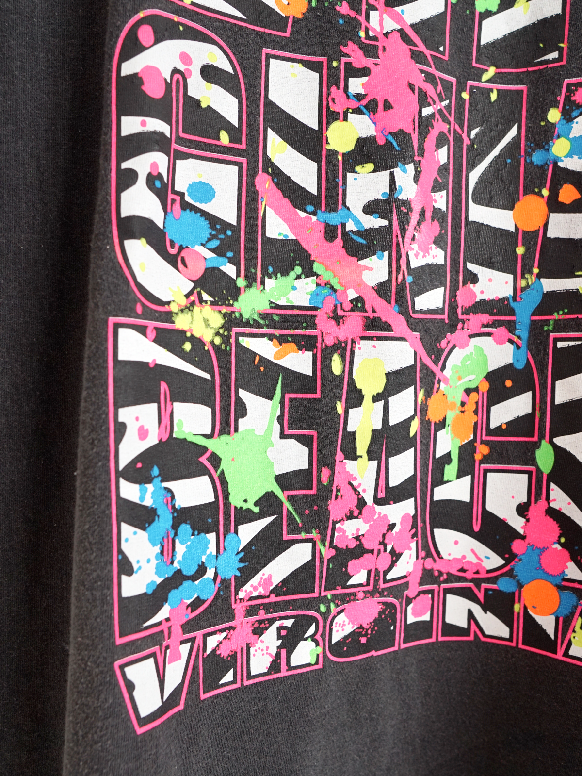 Vintage Neon Splatter Virginia Beach Tee-closiTherapi | vinTage