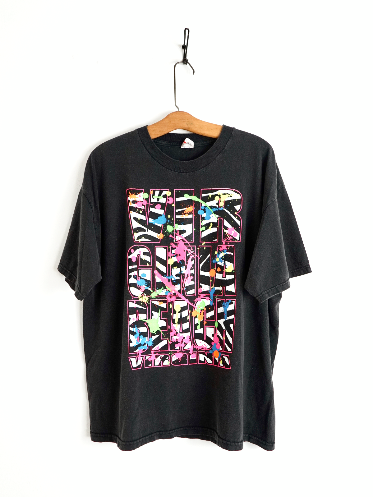 Vintage Neon Splatter Virginia Beach Tee-closiTherapi | vinTage