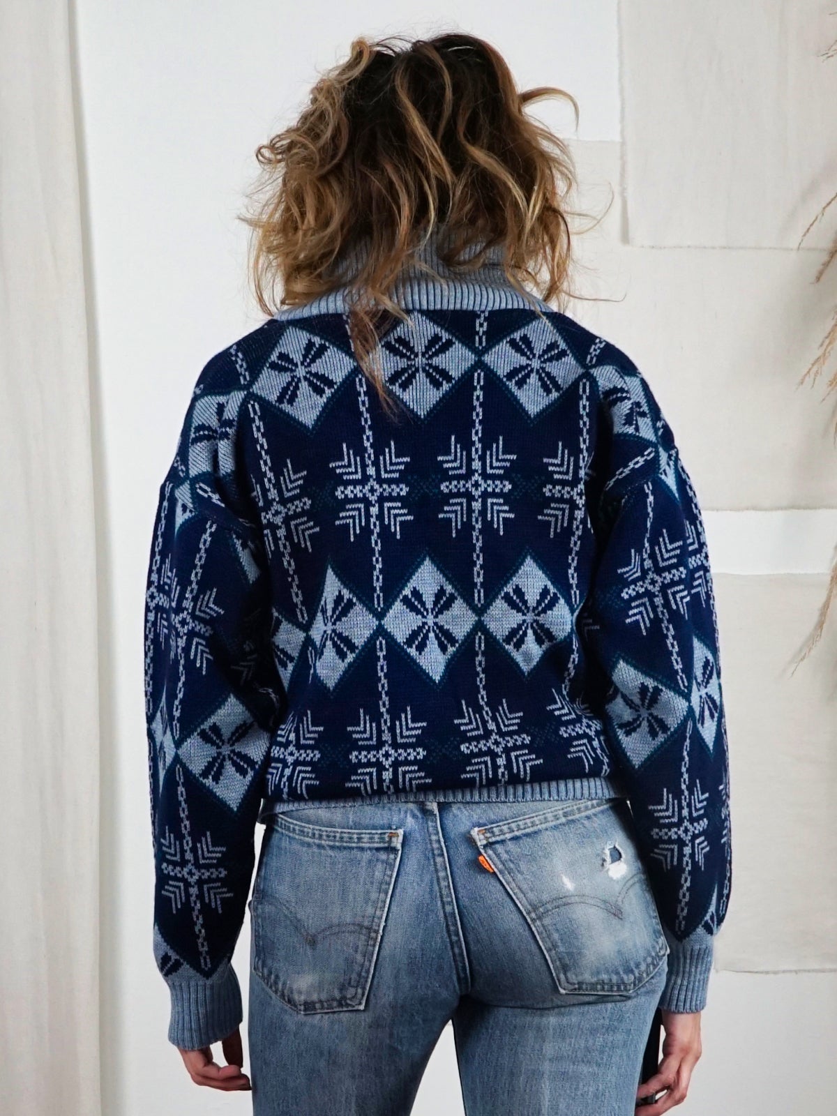 Nordic snowflake top sweater