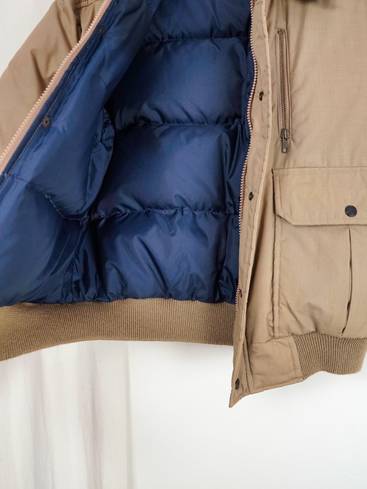 Vintage Nutmeg Down Feather Bomber Jacket-closiTherapi | vinTage