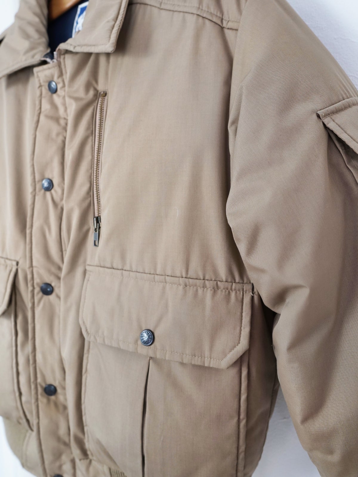 Vintage Nutmeg Down Feather Bomber Jacket-closiTherapi | vinTage