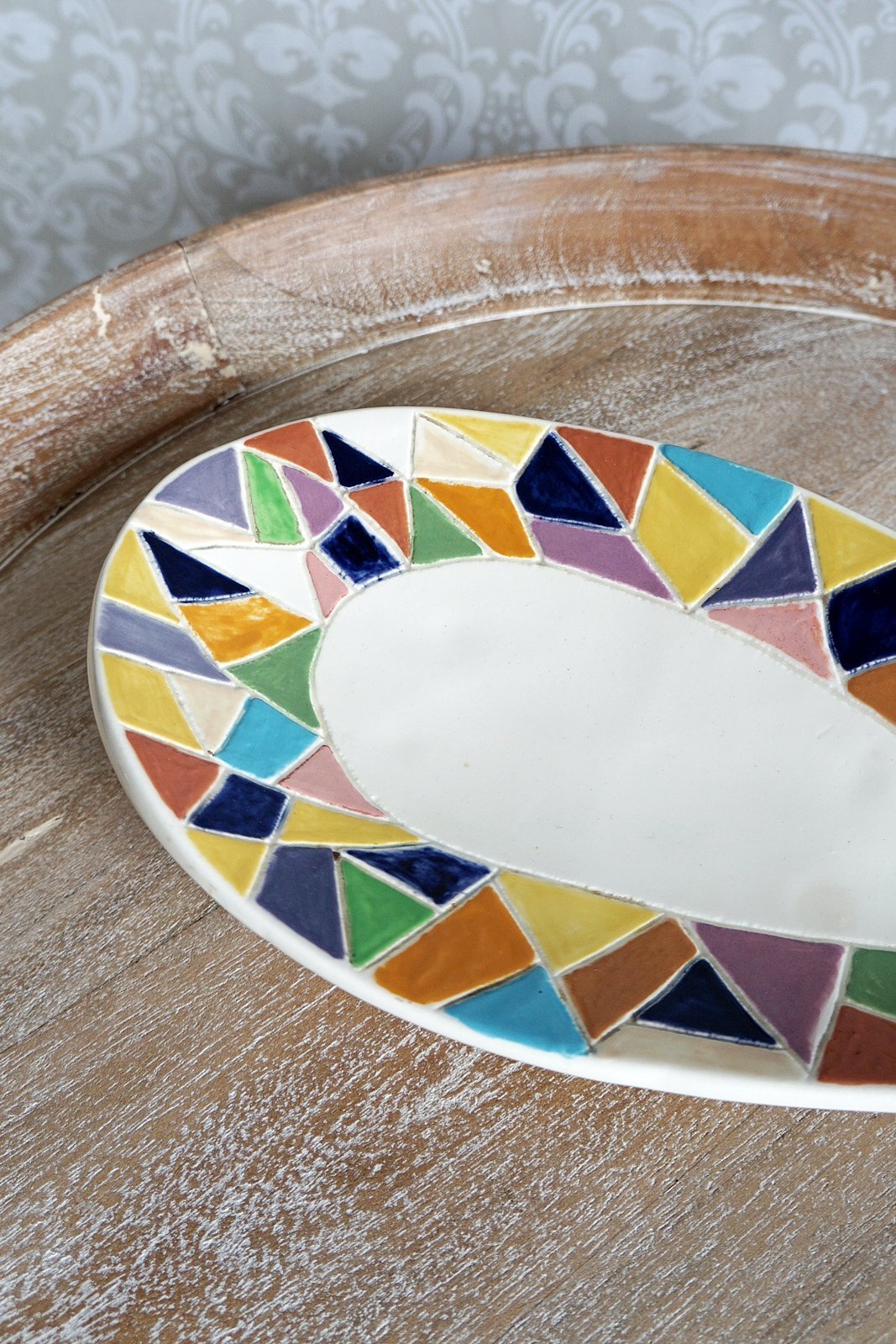 Vintage Paisley Painted Ceramic Dish-closiTherapi | vinTage