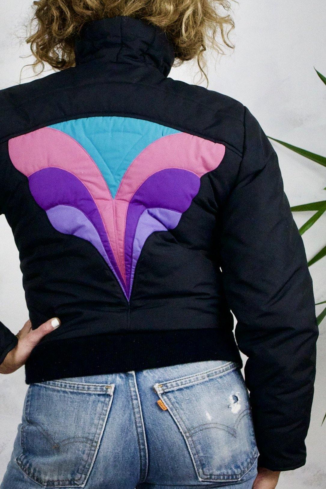 Vintage Pastel Quilt Puffer Ski Jacket-closiTherapi | vinTage