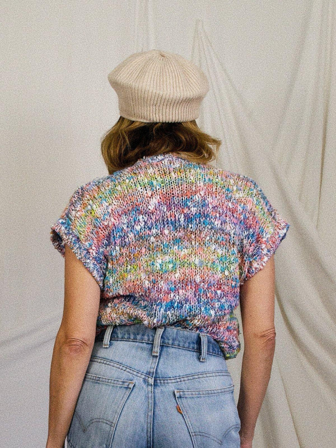 Vintage Pastel Rainbow Sweater-closiTherapi | vinTage