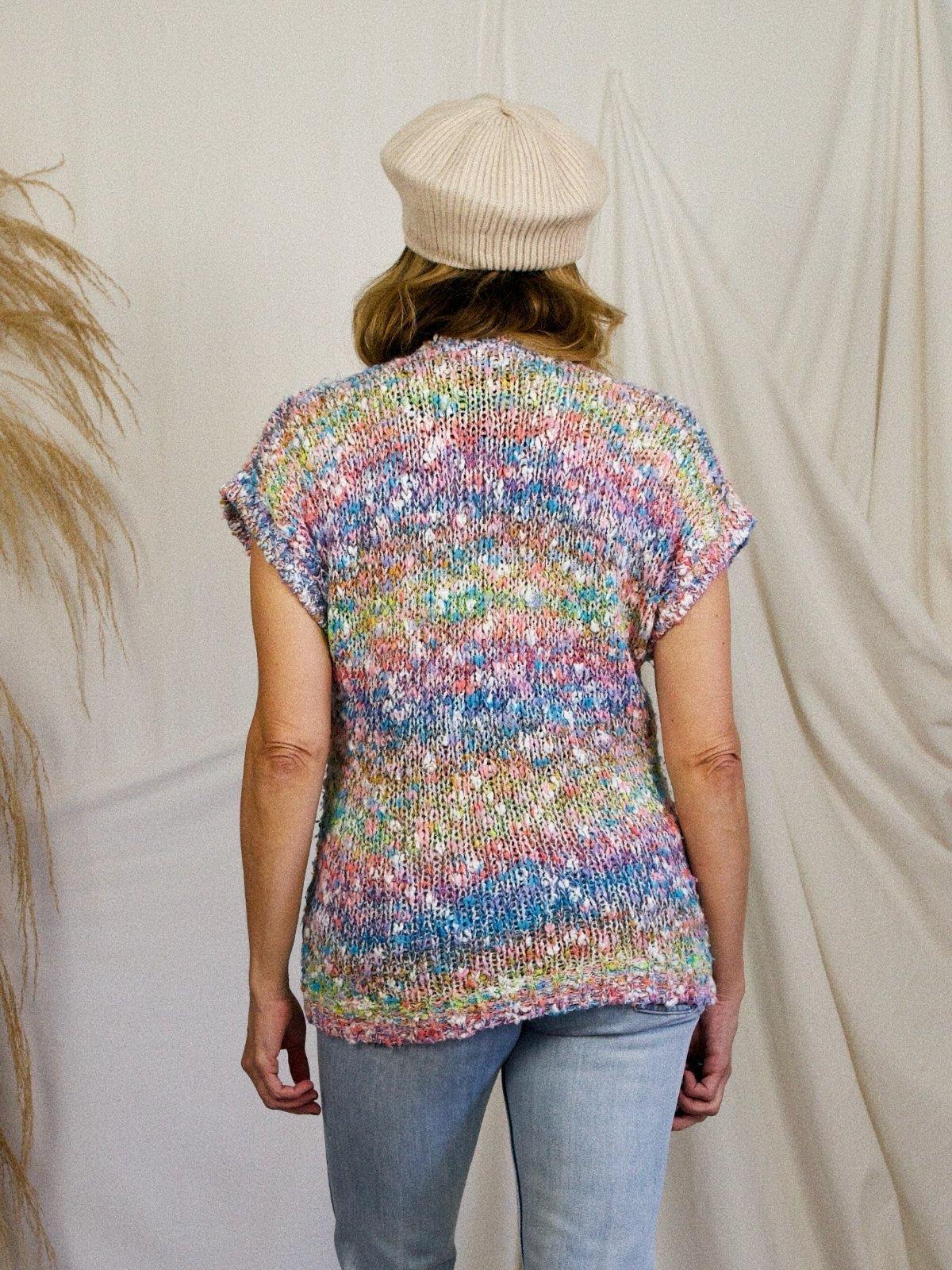 Vintage Pastel Rainbow Sweater-closiTherapi | vinTage