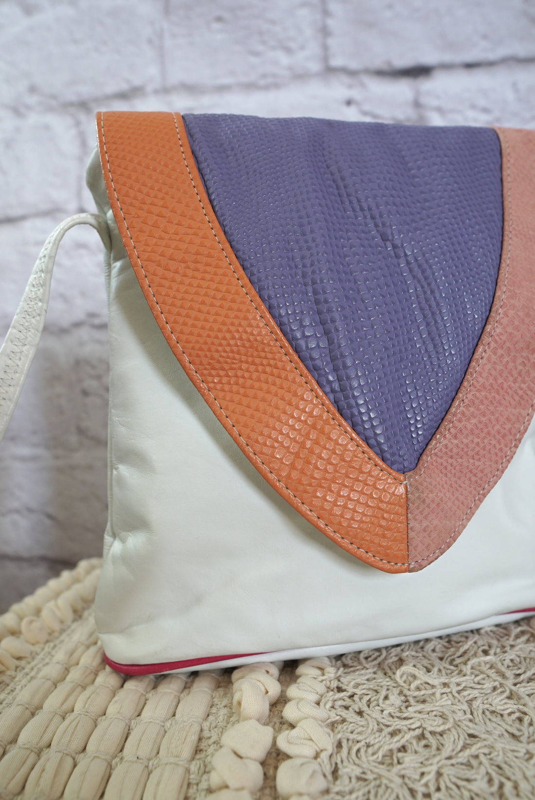 Vintage Pastel Snakeskin Leather Bag-closiTherapi | vinTage