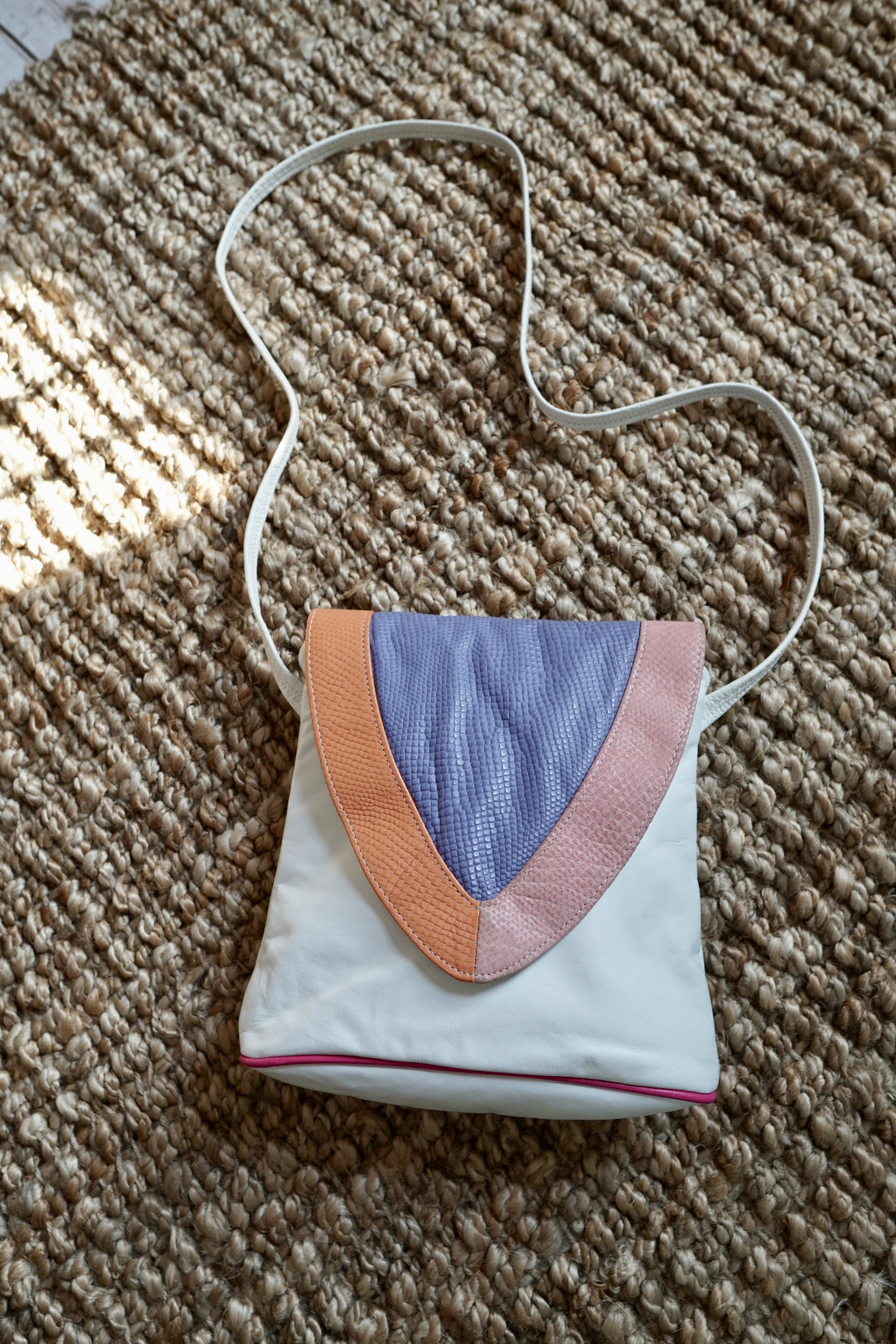 Vintage Pastel Snakeskin Leather Bag-closiTherapi | vinTage