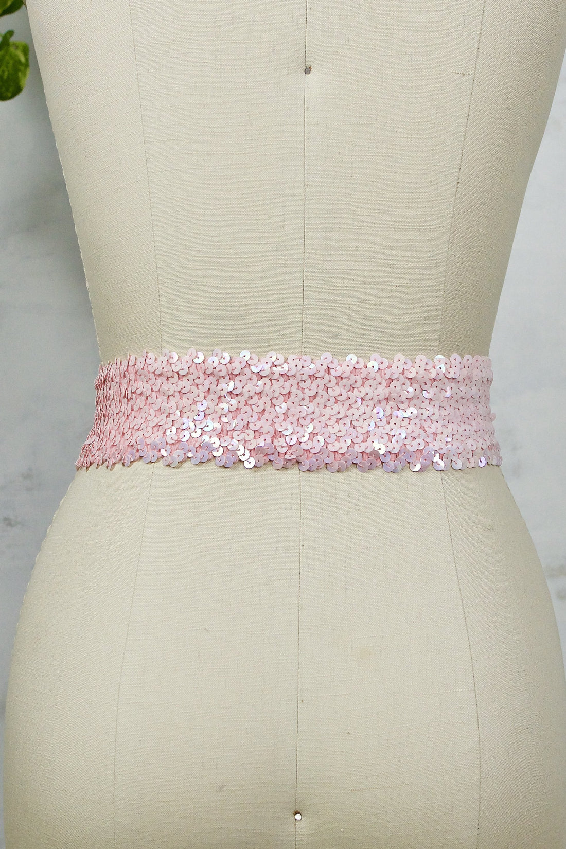 Vintage Pink Sequin Stretch Disco Belt-closiTherapi | vinTage