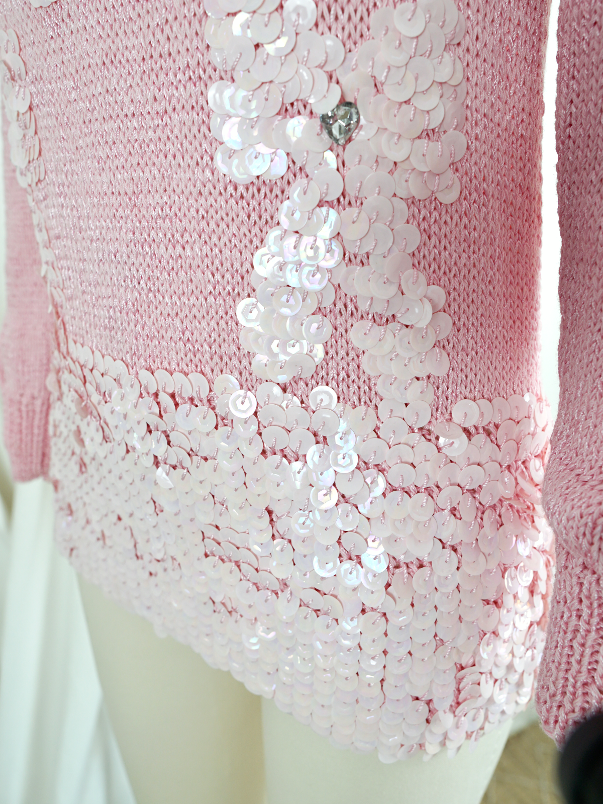 Vintage Pink Sweetheart Bow Sweater-closiTherapi | vinTage