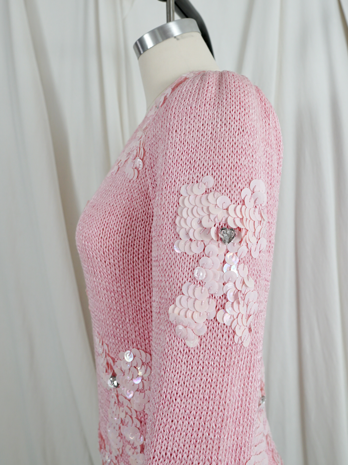 Vintage Pink Sweetheart Bow Sweater-closiTherapi | vinTage