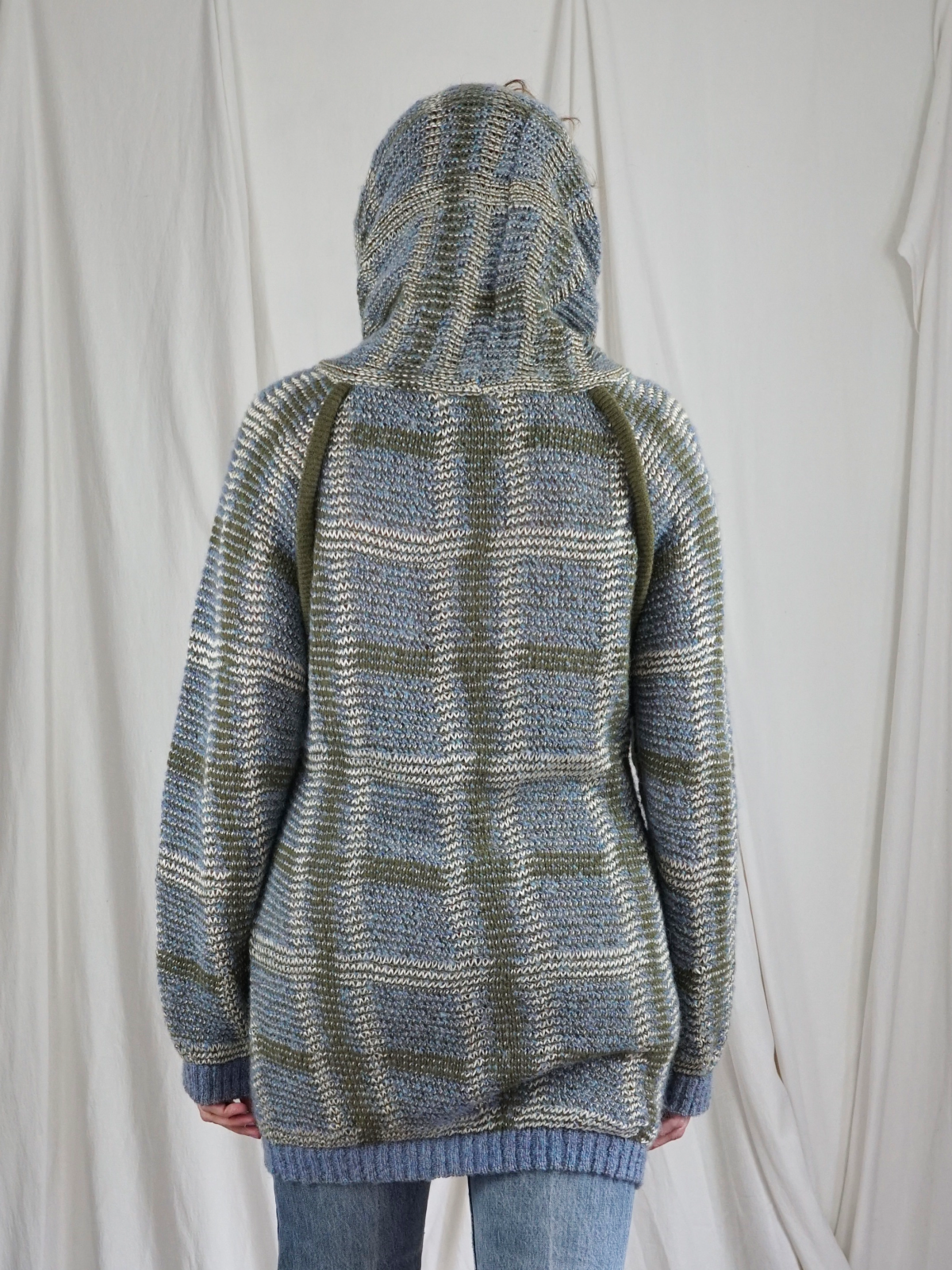 Vintage Plaid Cowl Neck Tunic Sweater-closiTherapi | vinTage