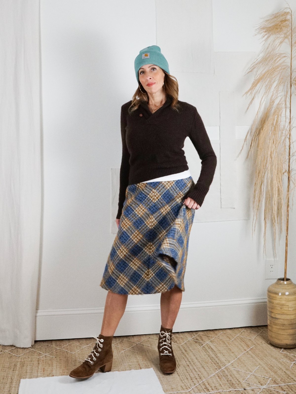Vintage Plaid German Wool Skirt therapi