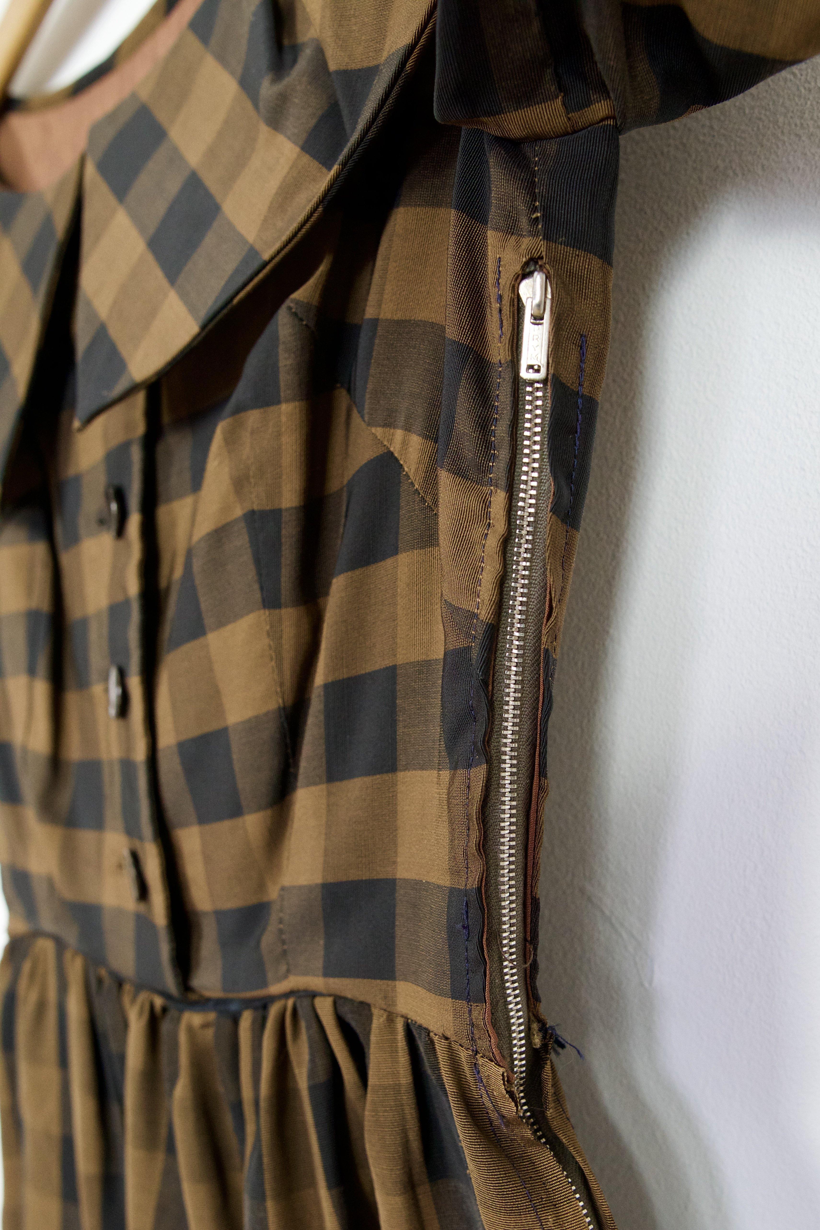 Vintage Plaid Prairie Maxi Dress – therapi