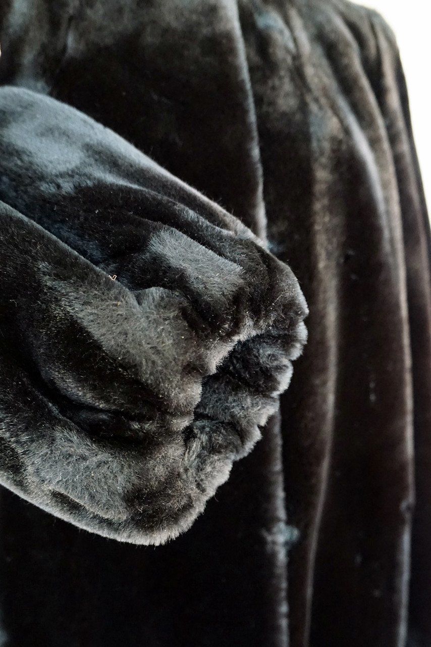 Vintage Plush Faux Fur Cocoon Coat-closiTherapi | vinTage