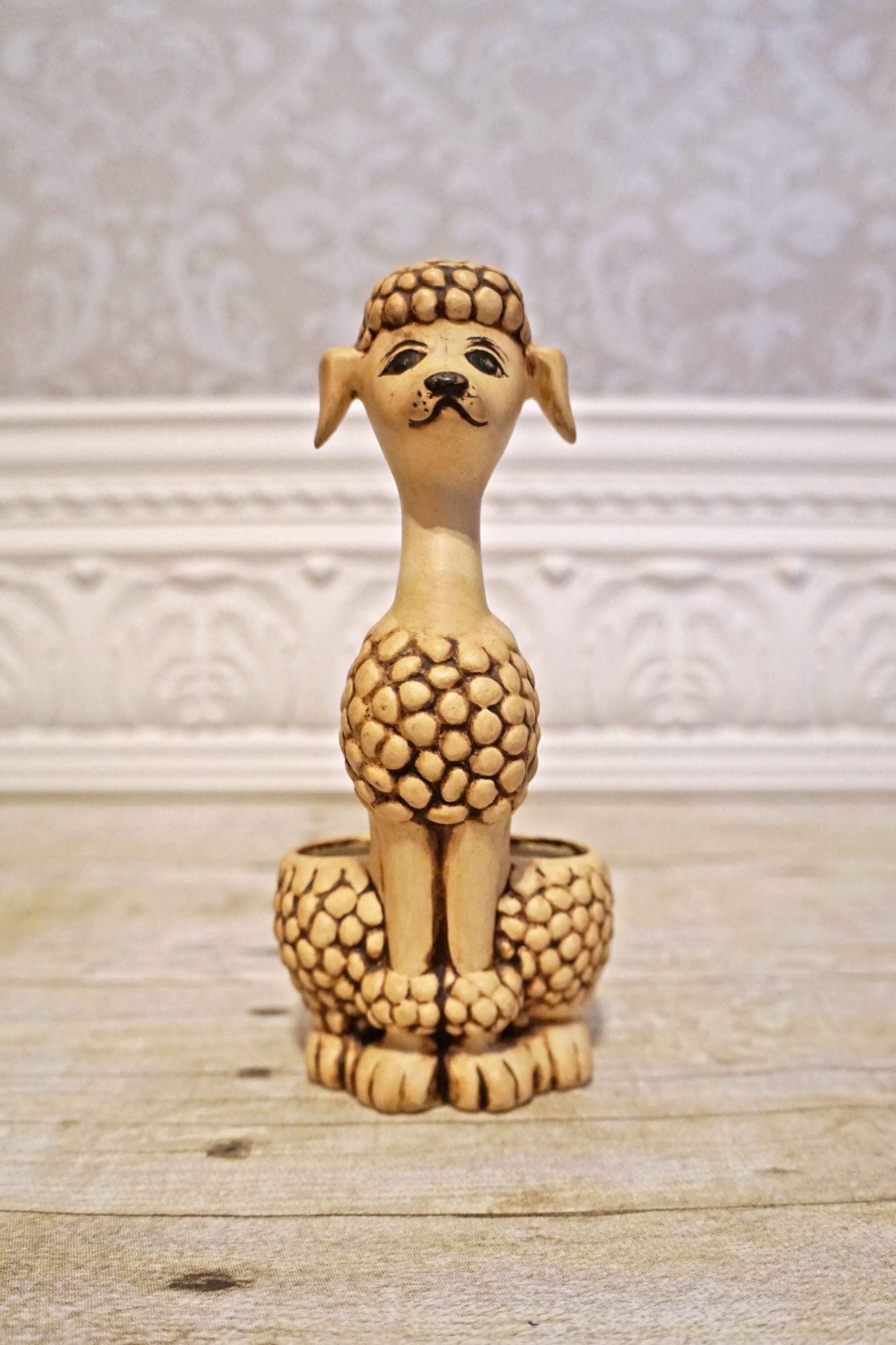 Vintage Poodle Handmade Ceramic Lipstick Holder-closiTherapi | vinTage