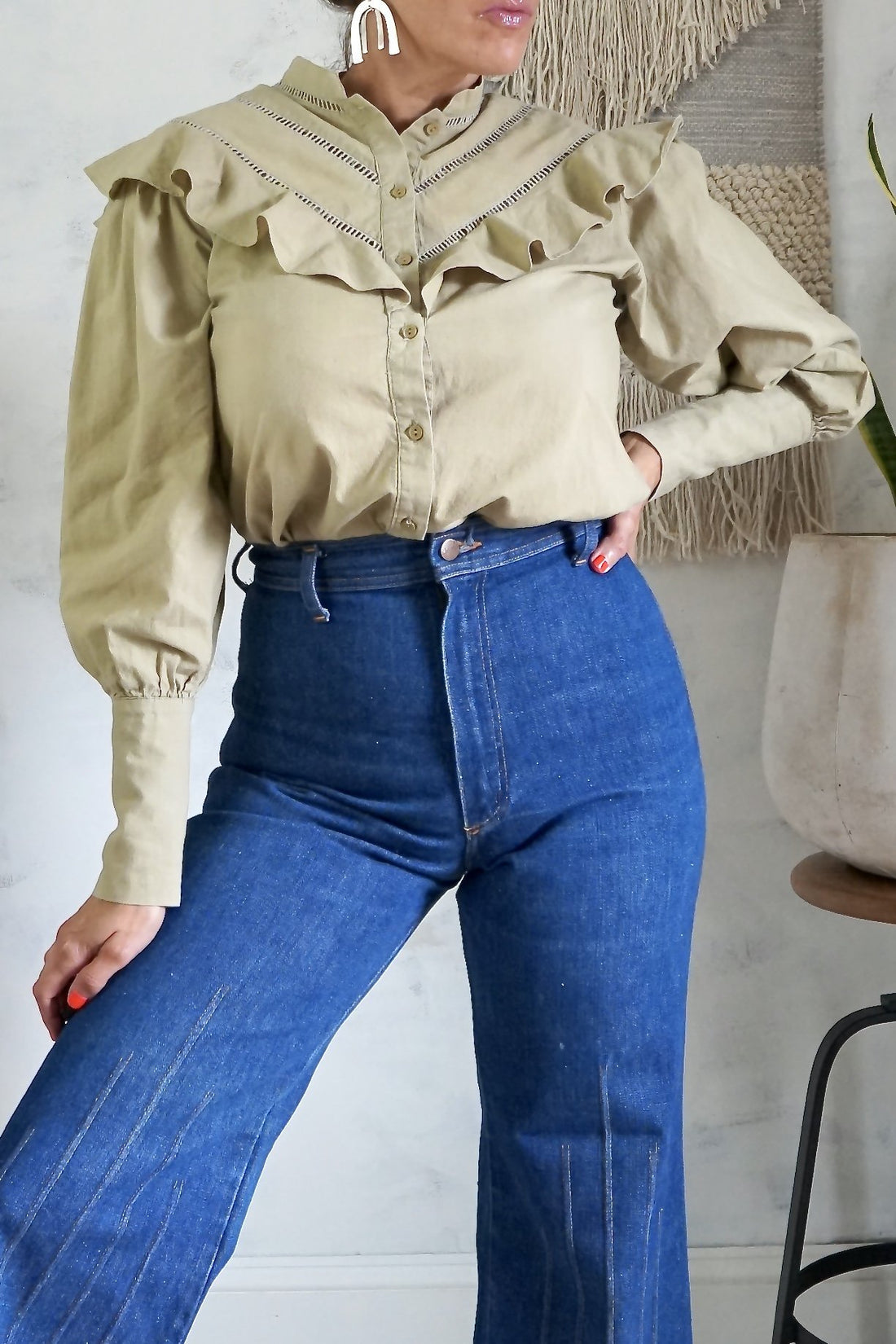 Vintage Prairie Sage Boho Top-closiTherapi | vinTage