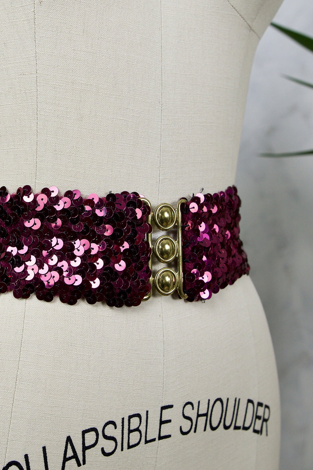 Vintage Purple Sequin Stretch Disco Belt-closiTherapi | vinTage