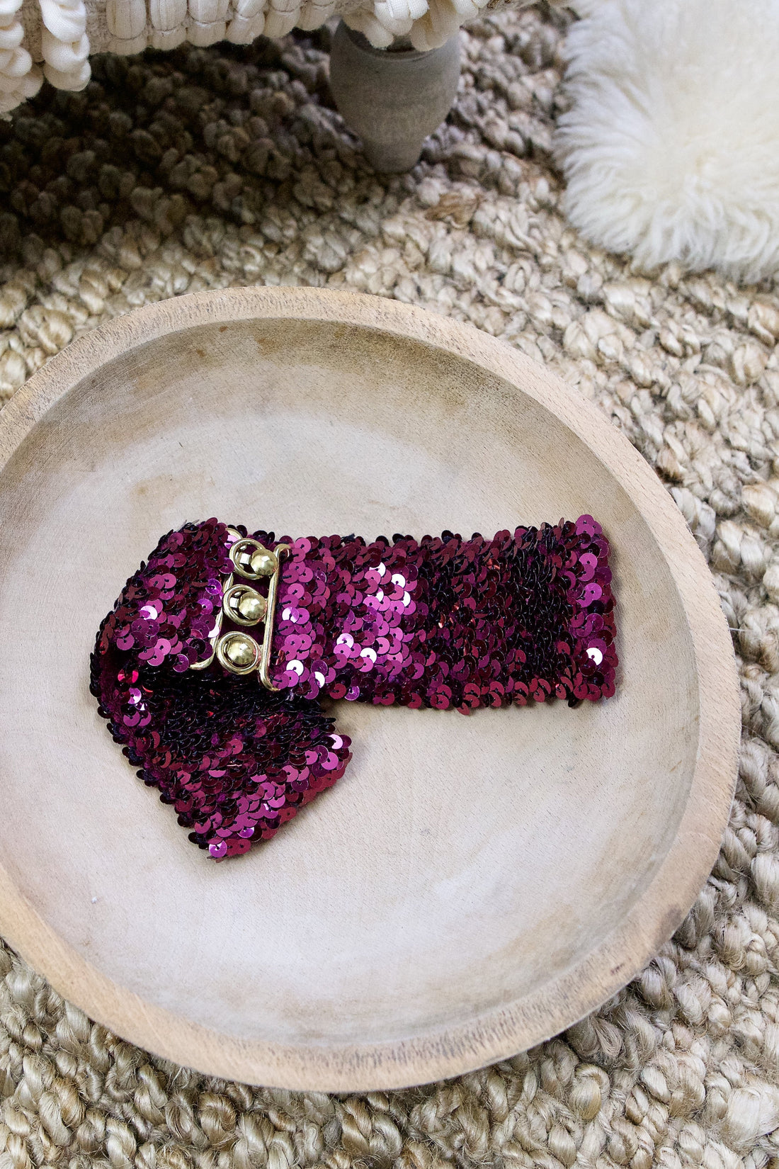 Vintage Purple Sequin Stretch Disco Belt-closiTherapi | vinTage