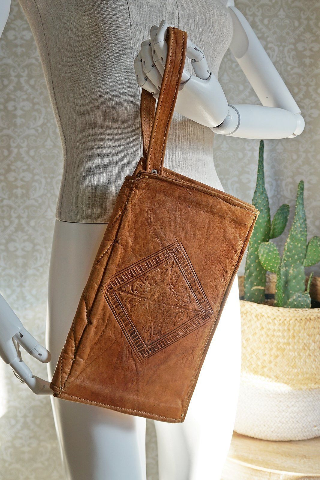 Vintage Quilted Leather Tooled Bag-closiTherapi | vinTage