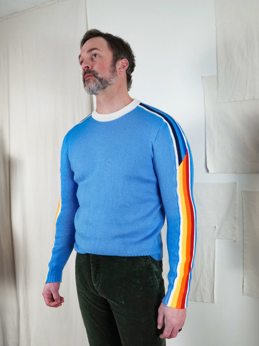 Vintage Rainbow Stripe Sweater-closiTherapi | vinTage