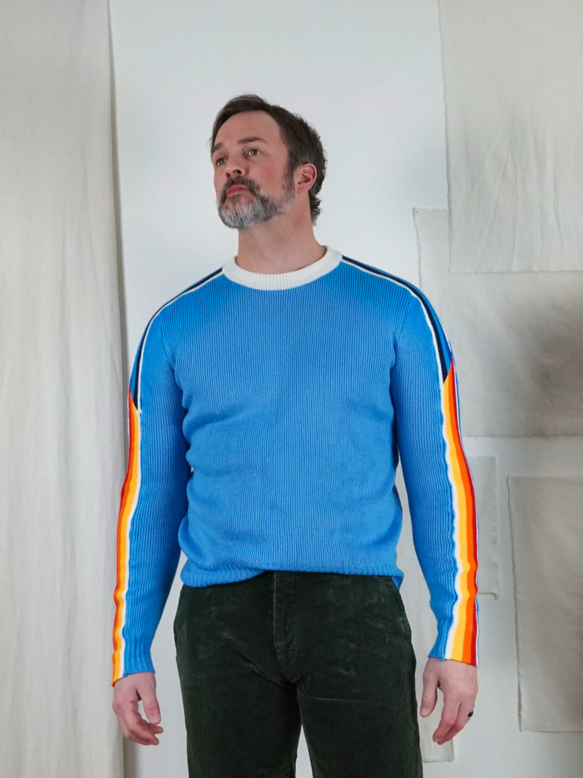 Vintage Rainbow Stripe Sweater-closiTherapi | vinTage