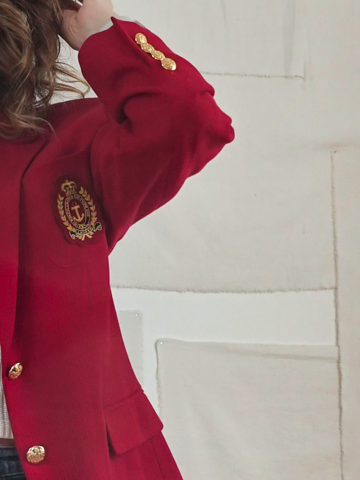 Vintage Ralph Lauren Red Crest Blazer therapi