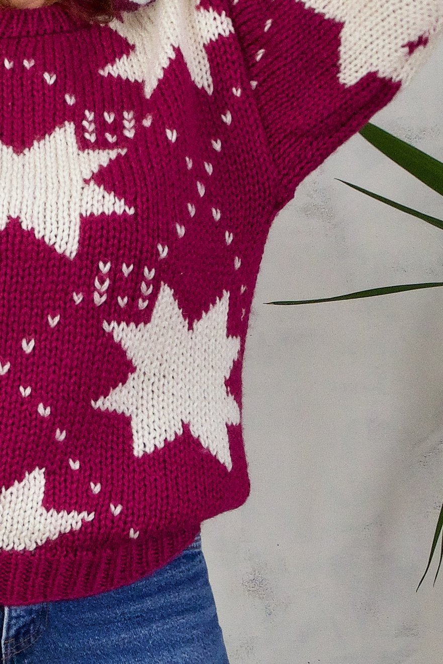 Vintage Raspberry Star Celestial Sweater-closiTherapi | vinTage