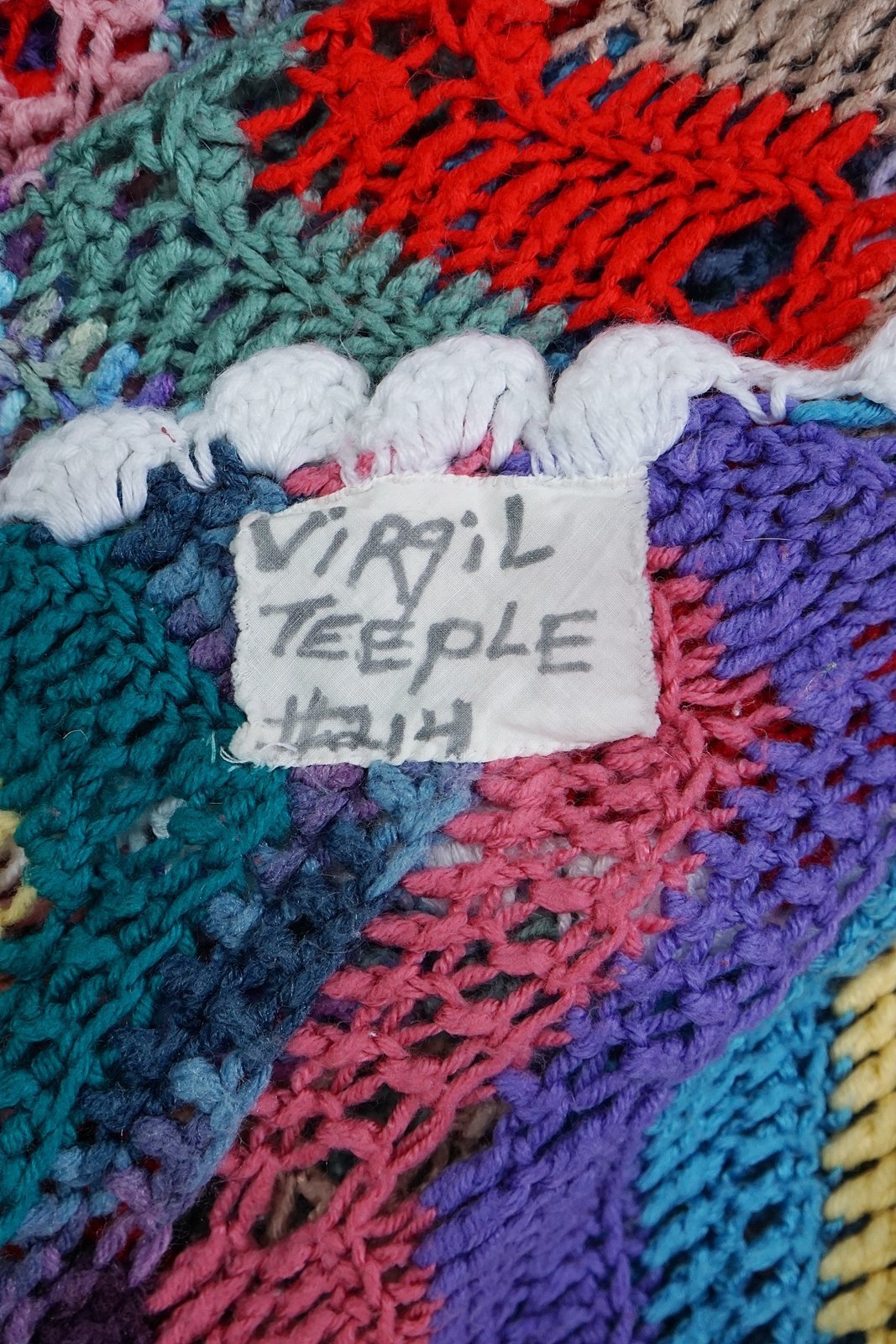 Vintage Ripple Handknit Afghan-closiTherapi | vinTage