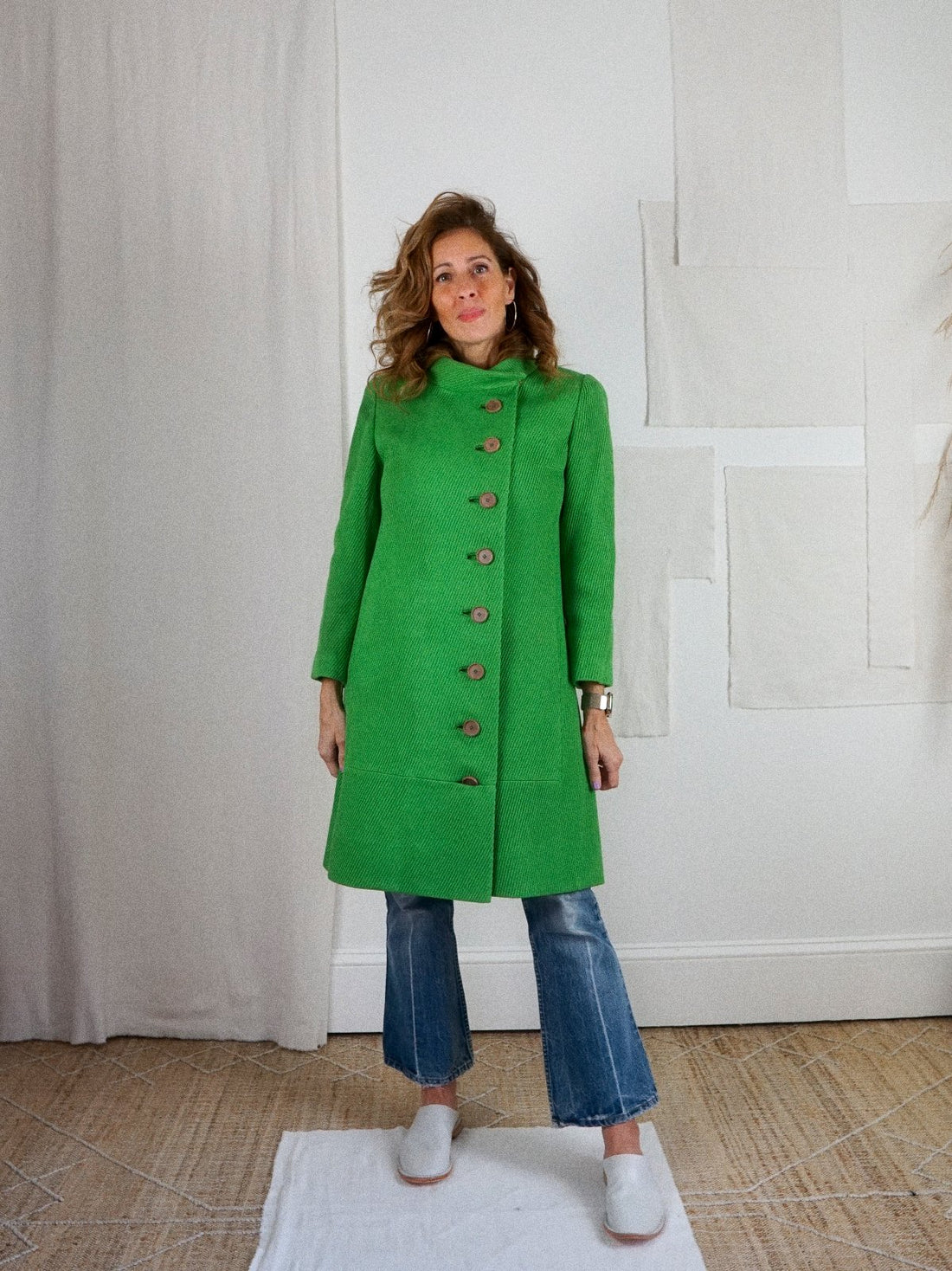 Vintage Shamrock Green Coat-closiTherapi | vinTage