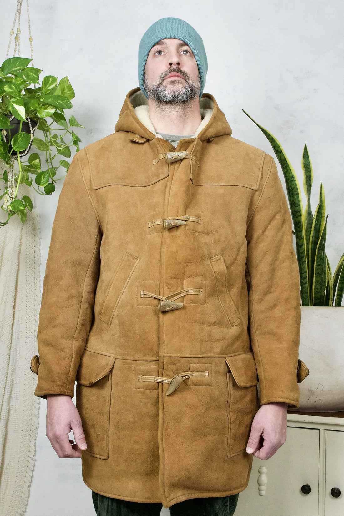 Vintage Sheepskin Shearling Duffle Coat-closiTherapi | vinTage